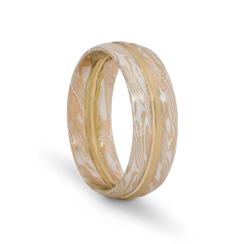 Mokume Gane Band - River by Object Maker Sydney