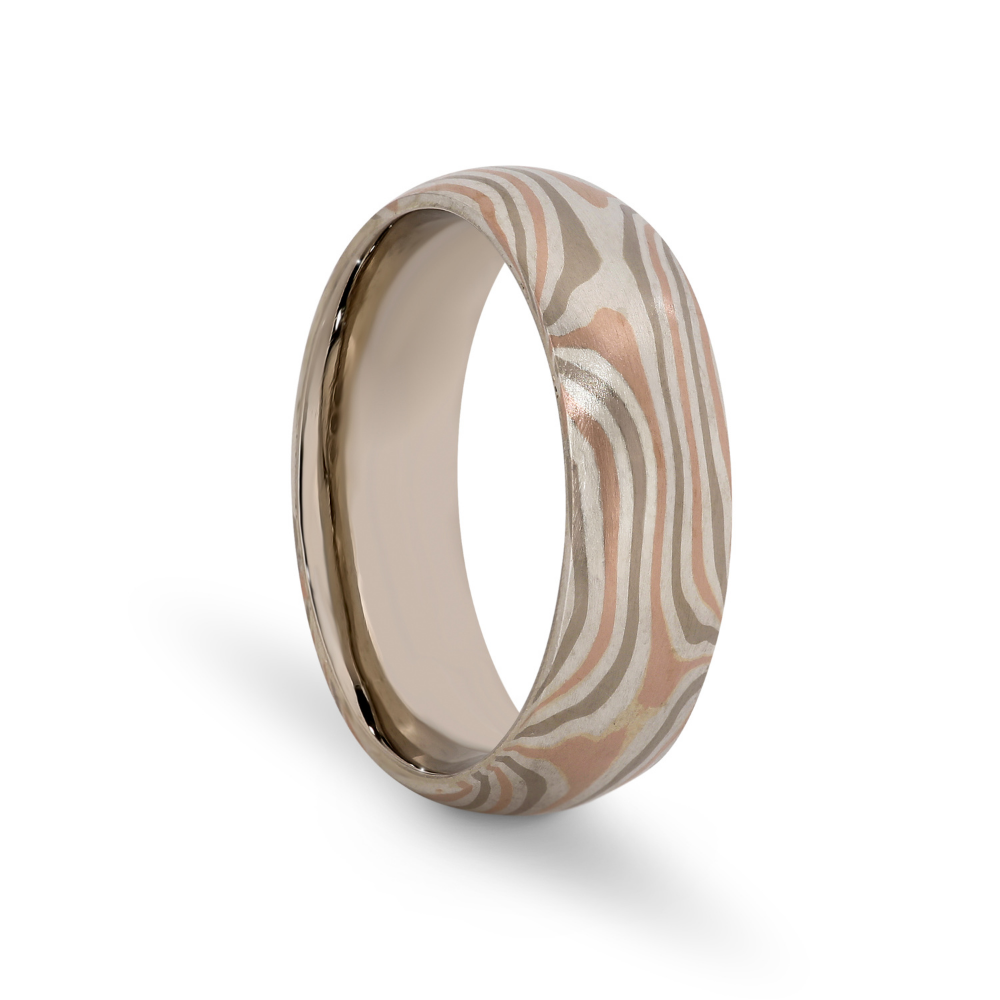 Mokume Gane Wedding Ring - Lux Spiralis by Object Maker Sydney